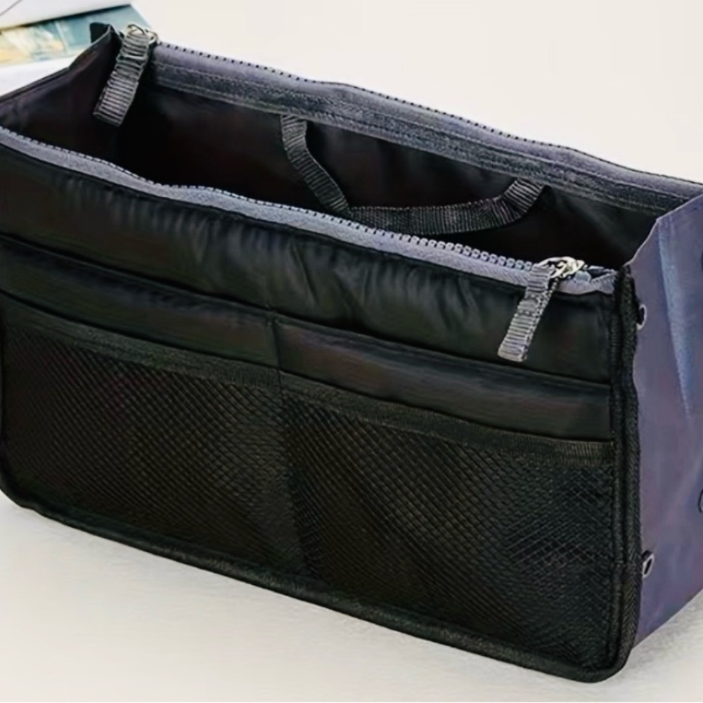 04# “Keep Your Handbag Like New – Stylish Black & Gray Liner”